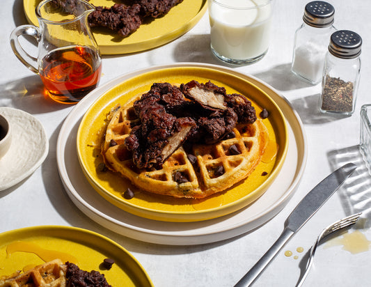 Chicken on Spicy Chocolate Waffles image