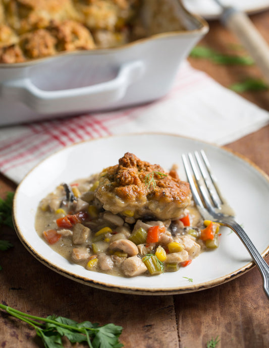Chicken Pot Pie with Biscuit Topping