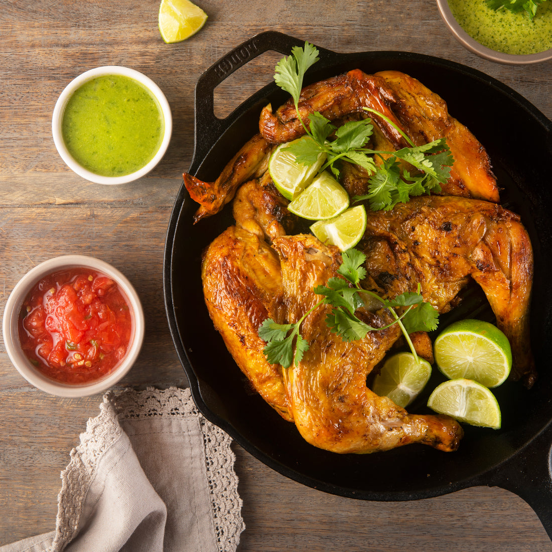 Oven Roasted Chicken with Green Sauce
