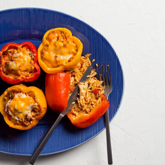 Ground Chicken and Rice Stuffed Peppers